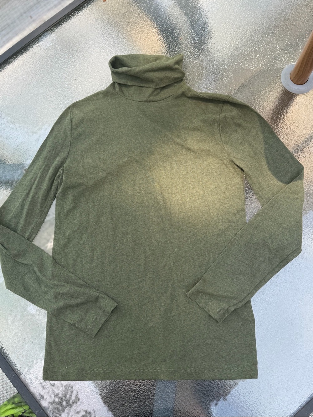 J. Crew Olive Green Turtleneck Long Sleeve Top